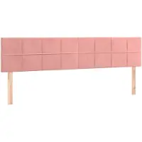 vidaXL Têtes de lit 2 pcs. Rose 80x5x78/88 cm velours