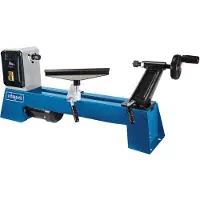 Scheppach DM500T Tour à bois | 400W | 4 vitesses de 800-2600 min-1 | Pièces à usiner max. 500mm de long / 350mm de Ø | Filetage M18 y compris pointe à grain 4 dents