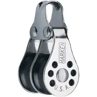 Harken Double Micro Pulley Argenté