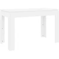 vidaXL Table de salle à manger blanche 120x60x76 cm Bois composite