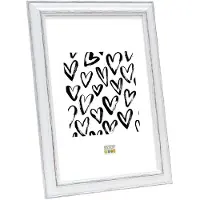 Deknudt Cadre photo blanc avec accent marron 24x30 S221H3