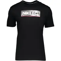 Nike Hommes, T-shirt de sport, NK Fc Tee Seasonal Block T-shirt Homme Noir DH7444 010 L (L), Noir, L