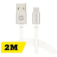 Swissten 71521303 Câble USB 3.2 Gen 1 (3.1 Gen 1) 2 m USB A USB C Argent