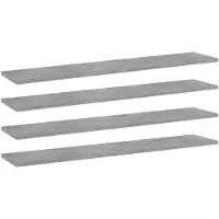 vidaXL Panneaux de bibliothèque 4 pcs gris béton bois d’ingénierie