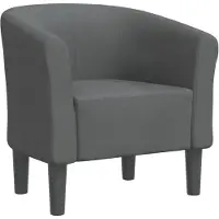vidaXL Chaise cabriolet gris foncé tissu