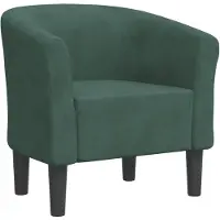 vidaXL Chaise cabriolet vert foncé velours