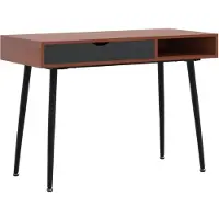 vidaXL Table d'ordinateur avec tiroir brun 110x50x75 cm bois composite