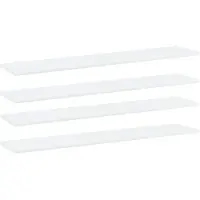 vidaXL Panneaux de bibliothèque 4 pcs blanc bois d’ingénierie