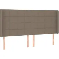 vidaXL Tête de lit avec oreilles taupe 163x16x118/128 cm Tissu