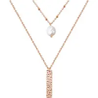 Valero Pearls Chaîne or rose / blanc