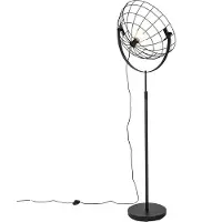 QAZQA Lampadaire industriel noir 50 cm réglable - Hanze