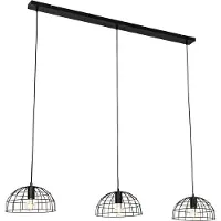 QAZQA Suspension industrielle noire 3 lumières - Hanze