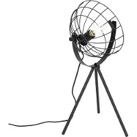 QAZQA Lampe de table trépied industrielle noire réglable - Hanze