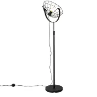 QAZQA Lampadaire industriel noir 35 cm réglable - Hanze