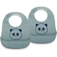 Nuuroo Alfie silicone bib - 2 pack - Lead