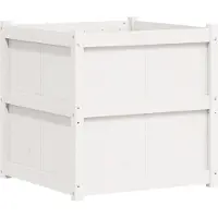 vidaXL Jardinière blanc 70x70x70 cm bois de pin massif