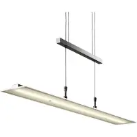 B.K.Licht suspension LED, lustre filaire design, fonction dimmable - pas besoin d?un variateur, hauteur réglable, platine LED 20W intégrée, lumière blanche chaude