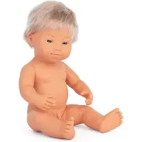 Miniland Rubio Bébé poupée trisomique 38 cm Multicolore Multicolore Taille unique