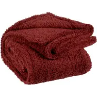 Unique living Plaid Unique Living Teddy Bloodstone Bordeaux-150 x 200 cm
