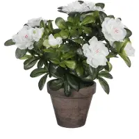 Mica Decorations Azalea Artificial Plant Blanc