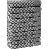 Hermia Concept , Lola - Anthracite, lot de torchons de cuisine (10 pièces), 80 % COTON / 20 % POLYESTER, anthracite, 40 x 60 cm