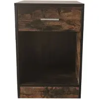 Vdd Table de chevet - meuble d'entrée - avec tiroir - 60 cm de haut - marron vintage