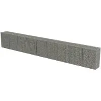 vidaXL Mur à gabion avec couvercles Acier galvanisé 900x50x100 cm