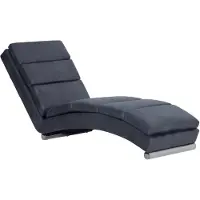 vidaXL Chaise longue Gris aspect daim