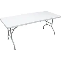 Erro Campingtafel - Vouwtafel - inklapbare tafel - plooitafel - 180x74x72 cm - Wit - Voor 8 personen