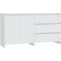vidaXL Sideboard 2 pcs. blanc bois composite