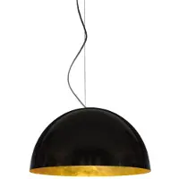 OLUCE Sonora Lampe suspendue External Black - Inner Gold | Large Ø: 90 cm
