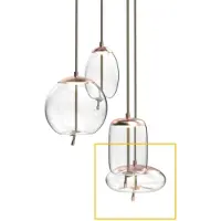 Brokis Knot Small Disco Glossy PC1037 Suspension Transparent Glass (CGC23) | Copper (CCS584) | DIM RF system - remote control version (CEDV1461)