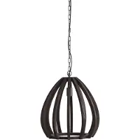 Light & Living Lampe pendante en bois Barsia Ø 40cm - couleur noyer