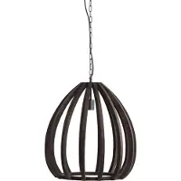 Light & Living Lampe pendante en bois Barsia Ø 50cm - couleur noyer
