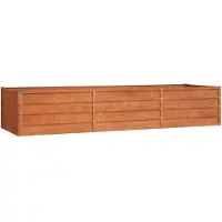 vidaXL Lit surélevé rouillé 240x80x45 cm acier corten
