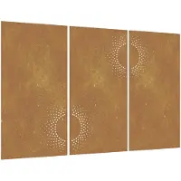 vidaXL Décoration murale de jardin en 3 parties 105x55 cm acier corten design soleil