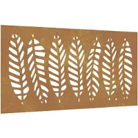 vidaXL Décoration murale de jardin 105x55 cm Design de feuilles en acier corten