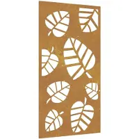 vidaXL Décoration murale de jardin 105x55 cm Design de feuilles en acier corten