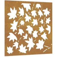 vidaXL Décoration murale de jardin 55x55 cm acier corten design feuille d'érable