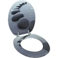 vidaXL Siège de toilette MDF couvercle pierres
