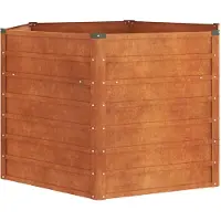 vidaXL Lit surélevé rouillé 129x129x77 cm acier corten