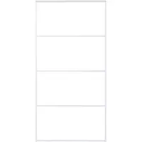 vidaXL -Schiebetür 102,5 x 205 cm mattes ESG -Glas und Aluminium weiß