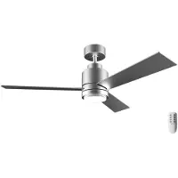 Cecotec Ventilateur de Plafond avec Lumière EnergySilence Aero 4850 Style Acier: 30 W Diamètre 48" avec 3 Pales Télécommande