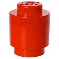 LEGO Boîte de Rangement Lego Brick 1 Rond Rouge