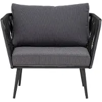 Bloomingville Chaise longue Pavone noir