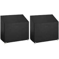 vidaXL Housses de banc de jardin 2 pcs 8 œillets 130x70x70/88 cm PE