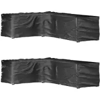 vidaXL Housses de salon de jardin en forme de L 2 pcs 18 œillets