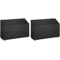 vidaXL Housses de banc de jardin 2 pcs 8 œillets 190x70x70/88 cm PE