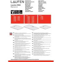 Laufen Pro Receveur de douche rectangulaire, évacuation sur le petit côté, H2119530000001