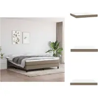 vidaXL Matelas à ressorts ensachés Taupe 160x200x20 cm Tissu - Matelas